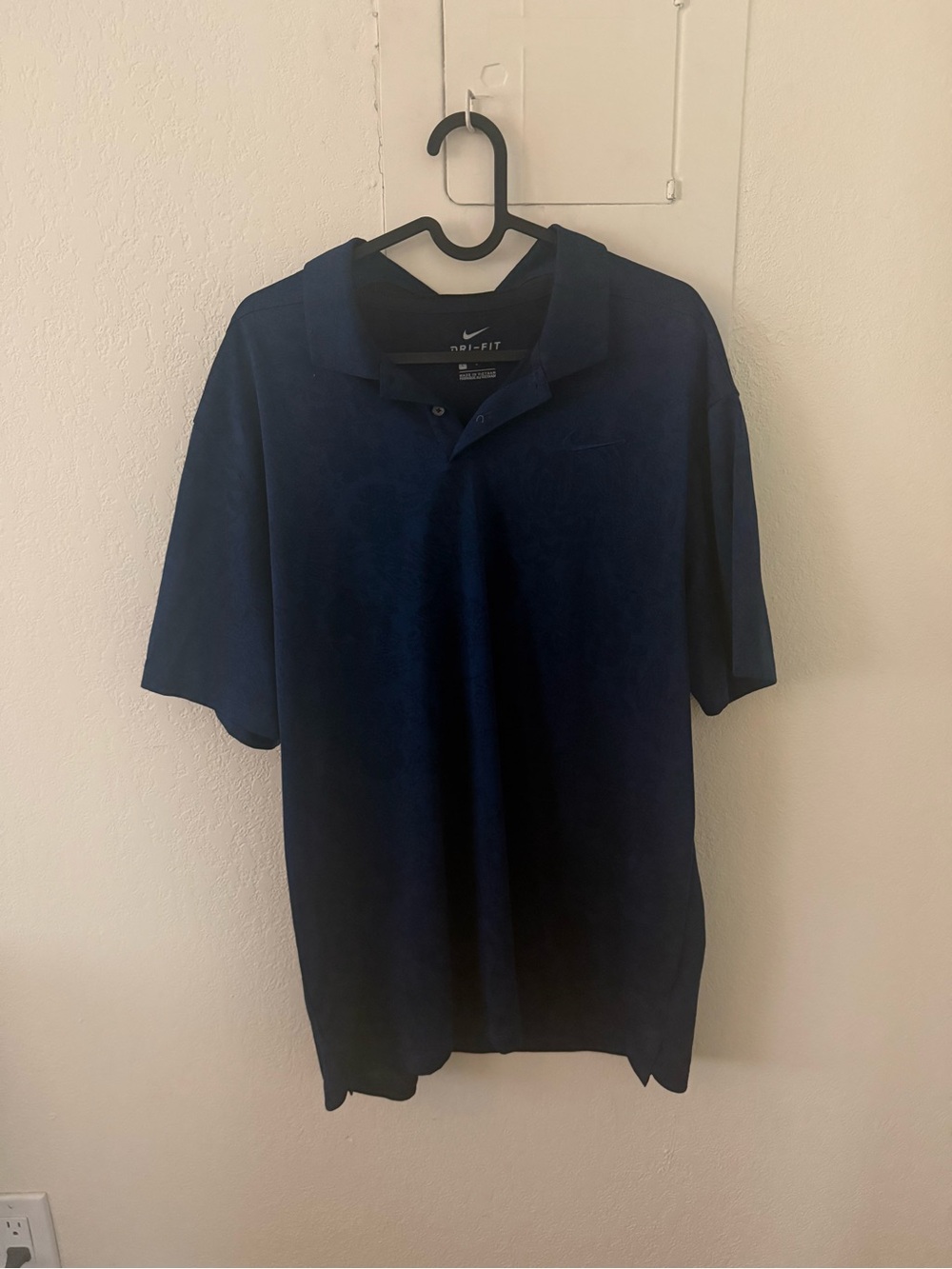 Nike Navy Blue Dri-FIT Short Sleeve Polo
